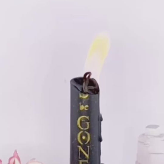 Reverse time lapse videos of Inscribed Taper Spell Candles